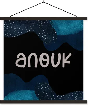 Produktbild von MuchoWow® Textilposter Anouk - Pastell - Mädchen 90x90 cm mit schwarzem Rahmen - Magnetisches