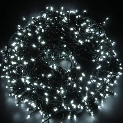 LED-Lichterkette 500 kaltweiße LEDs, 50 m, 8 Modi, Timer, IP44