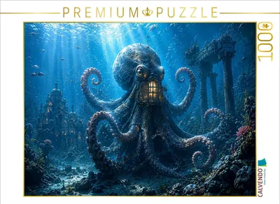 Produktbild von CALVENDO Puzzle Das Krakenreich der Tiefe | 1000 Teile Lege-Größe 64x48cm Foto-Puzzle für glückliche Stunden