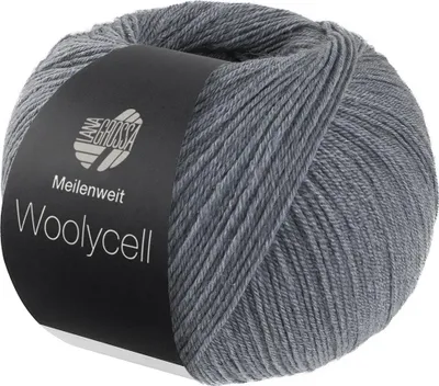 Produktbild von Lana Grossa Meilenweit 100 g WOOLYCELL 4-fach Sockengarn ohne Polyamidanteil 400 m Farbe 008 - Blaugrau