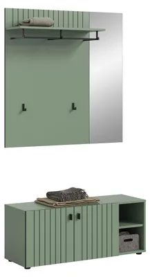 Produktbild von Station Garderobenmöbel Set staubgrün.