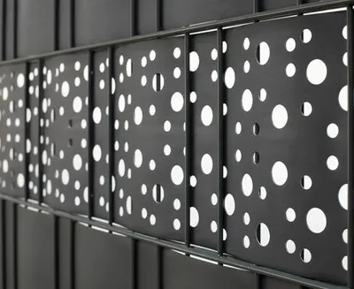 Produktbild von Sichtschutzstreifen Konsta für Doppelstabmatte Kreise PVC 5 Streifen 251 x 19 cm anthrazit