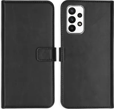 Image de Selencia Bibliothèque en cuir véritable pour le Samsung Galaxy A23 (5G) - Noir