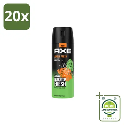 Obrázok produktu pre 20 kusov deodorantu Axe Bodyspray Jungle Fresh - 150 ml - veľké balenie