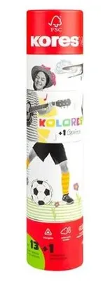 Image de Kores BB93319 Crayons de couleur triangulaires Kores "Kolores Twist & Turn", étui de 12 pièces