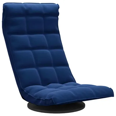 Produktbild von vidaXL Bodenstuhl Drehbar Blau Samt