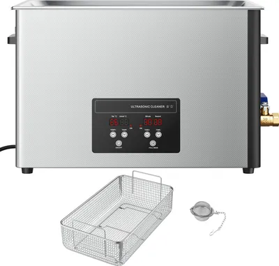 Produktbild von SucceBuy 30 L Ultraschallreiniger, professionelle Reinigungsmaschine mit Korb & Digitalanzeige, 480 W Edelstahl 40 kHz für Teile, Vergaser und Instrumente