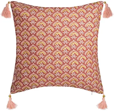 Produktbild von Povlak na polštář "Hindu" - růžový a zlatý - 40x40 cm - Atmosphera créateur d'intérieur