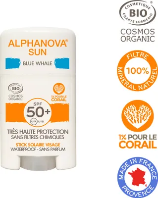 Produktbild von Alphanova Sun Sun Stick für das Gesicht, Blau, LSF 50+ (12 g)
