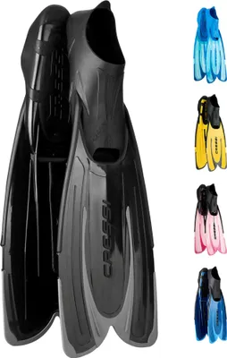 Produktbild von CRESSI Agua Fins Black 45/46 - Self Adjusting Flossen für Tauchen, Apnoe, Schnorcheln und Schwimmen, Schwarz, 45/46