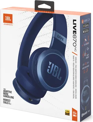 Image de JBL Live 670 NC – Bluetooth On-Ear-Kopfhörer mit Noise-Cancelling, Blau
