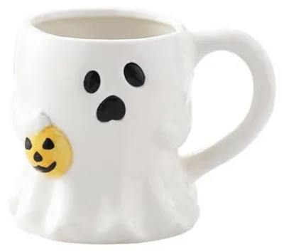 Obrázek produktu pro Halloweenská keramická hrnčík s motivem Ghostface, objem 400 ml