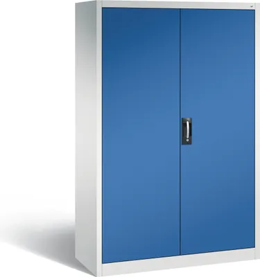 Produktbild von C+P Werkstattschrank | HxBxT 195x120x50cm | Lichtgrau/Enzianblau