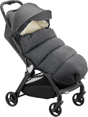 Produktbild von Fußsack für Kinderwagen, grau, universal, geeignet für verschiedene Kinderwagenmodelle