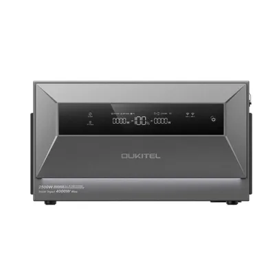 Produktbild von OUKITEL EP2500 Balkonkraftwerk-Speicher 2048Wh LiFePO4, erweiterbar bis 16.384Wh, 2500W, 4x1000W PV, IP65, App