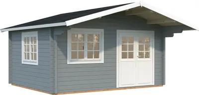 Produktbild von Gartenhaus Palmako Helena 15,1 m² inkl. Fußboden 514 x 524 cm hellgrau-weiß