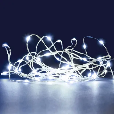 Micro LED Lichterkette 10m, 100 warmweiße LEDs, 8 Funktionen