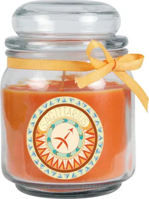 Produktbild von Sternzeichen Duftkerze  im Bonbonglas ( Schütze ) - viele Motive zur Auswahl, 300g - Brenndauer bis zu 70 Std - Sagittarius