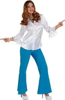 Produktbild von O9105-42-A türkis Damen Schlaghose Discohose Gr.42