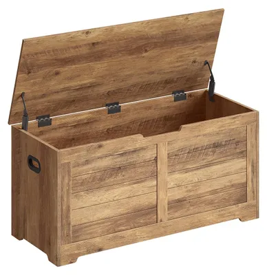 Obrázek produktu pro Botník z překližky s úložným prostorem – medová barva – 40 x 100 x 46 cm