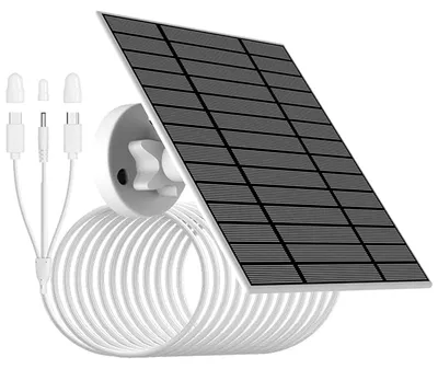 Obrázek produktu pro Solární panel 5V-6W pro bezpečnostní kameru, s více konektory, stupeň krytí IP66