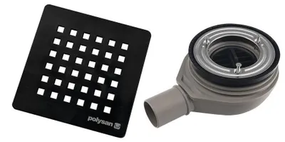Obrázok produktu pre FLEXIA sifón do sprchovej vaničky, Ø 90 mm, DN40, čierny