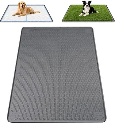 Produktbild von Urinauffangmatte aus Silikon für Hunde, dunkelgrau, 101 x