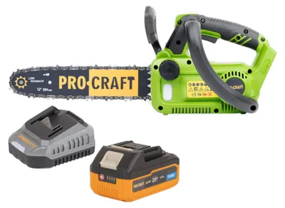 Produktbild von Procraft PKA42Libb Akku Kettensäge 20 V 304 mm Brushless + 1x Akku 4,0 Ah + Ladegerät