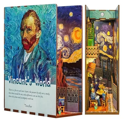 Tonecheer, DIY Book Nook, Vincent's World Bookend, TQ113, 18x8x24,5cm