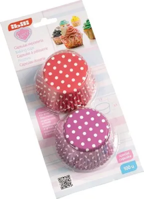 Zdjęcie produktu dla Zestaw 100 kształtów do muffinek Ibili Decor, papierowe, 7,5 cm, wielokolorowe