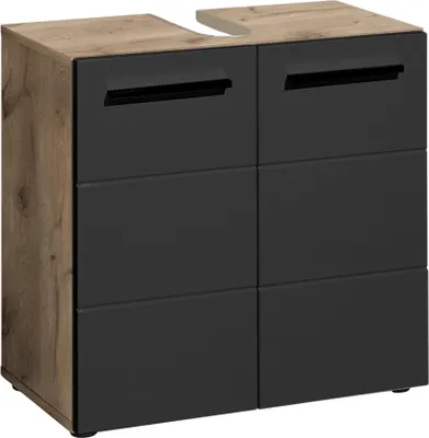 Produktbild von Bega BBK Vista Waschbeckenunterschrank Holzwerkstoff Schwarz matt