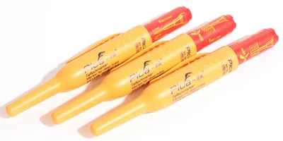 Produktbild von 3 x PICARD Tieflochmarker schwarz rot blau Pica-Ink Marker wasserfest permanent