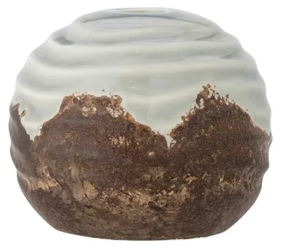 Produktbild von Bloomingville Kerzenhalter PAULA Braun Weiß für 1 Kerze 12x10 cm