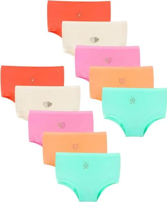 Produktbild von 10er Set Mädchen Pantys - Strass - Mehrfarbig