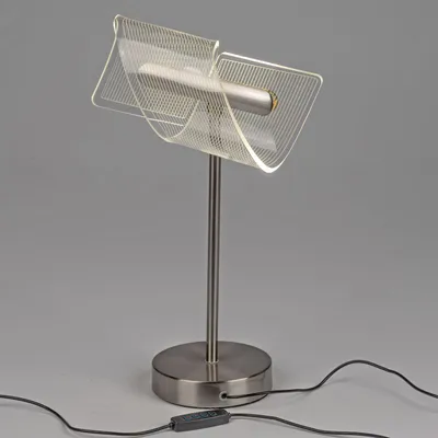 Produktbild von dimmbare LED Tischlampe Gedreht H. 36cm B. 23cm Acryl + Metall Formano