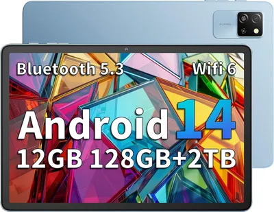 Produktbild von Blackview Tab60 WiFi Tablet 10 Zoll, PC Android 14, 12GB RAM + 128GB ROM (2TB TF), Octa Core 6 Tastatur, Widevine L1,5100mAh, Dual Kamera 5MP 8MP,