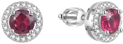 Image de Boucles d'oreilles en argent avec zircons AGUP1611S