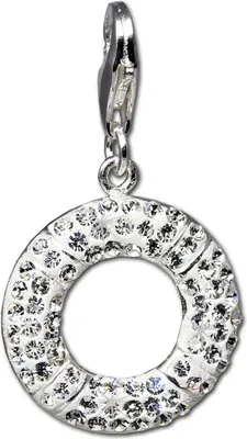 Produktbild von SilberDream Charm Ring Zirkonia weiß Charmsanhänger 925 Silber D2GSC217W