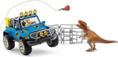 Produktbild von Geländewagen Spielset , Dino Schleich 41464, Dino Außenposten, Menschliche Figur, Dinosaurier Figur, 36 Teile