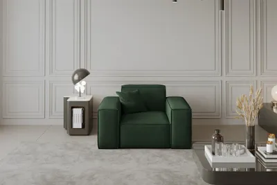 Produktbild von Sessel Designersessel CELES in Stoff Opera Velvet Grün