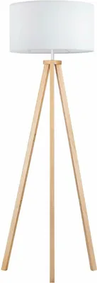 Produktbild von Tomons Stehlampe LED Dimmbar aus Holz Dreibein, Stehleuchte Skandinavischer Stil, mit 8W Leuchtmittel, Moderne Standleuchte für Wohnzimmer, Schlafzimmer, Arbeitszimmer, Büro, Weiß