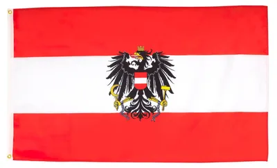Produktbild von Österreichische Flagge - 150 x 90 cm - 100% Polyester mit Metallösen