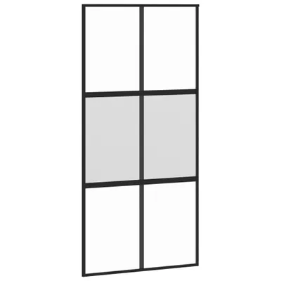Obrázok produktu pre vidaXL Posuvné dvere čierne 102,5x205 cm z tvrdeného skla a hliníka