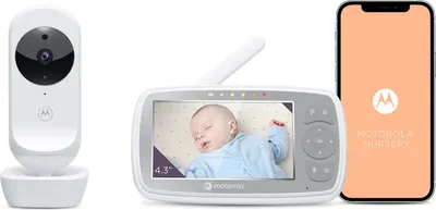 Immagine prodotto di Baby monitor WiFi Motorola VM44 Connect con telecamera e app - streaming video HD - funzione interfono - molti extra utili