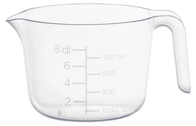 Mischschüssel 0,8 L transparent, stapelbar, spülmaschinengeeignet