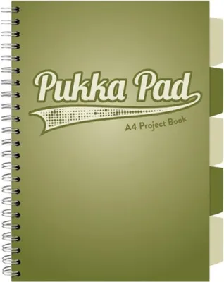 Zdjęcie produktu dla Kołozeszyt Pukka Pad A4 Project Book Olive green oliwkowy