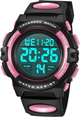 Produktbild von Armbanduhr Digital Uhren für Kinder 50M Wasserdicht Sports Outdoor Digitaluhr Kinder Silikon Wecker/Stoppuhr/LED-Licht/Stoßfest/Datum,Elektronische