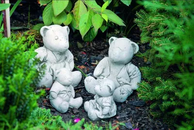 Image de Jardin Décoration Ours Terrasse Pierre Figure Décoration Statue Sculpture 489 Nouveau