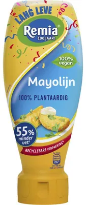 Produktbild von Remia TDT 100% Vegan Mayonnaise 500ml – Glutenfrei, Laktosefrei, Cremig