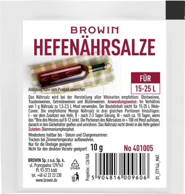 Produktbild von Browin Hefenährsalze - 10G